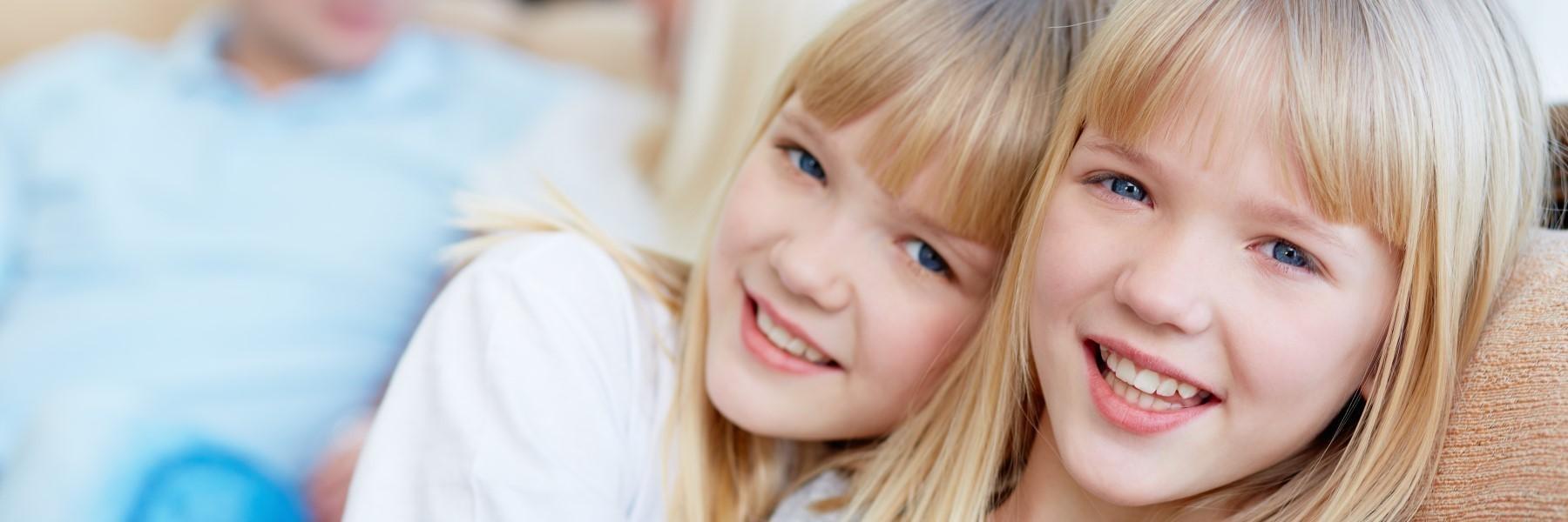 blonde young girls smiling | dentist wilmington